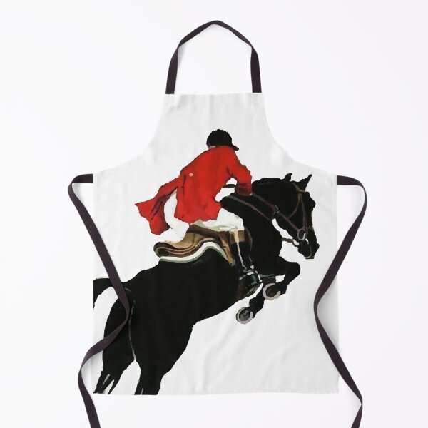 Item preview, Vintage Fox Hunt Rider Jumping Red Coat designed and sold by BlackGloveDsign.