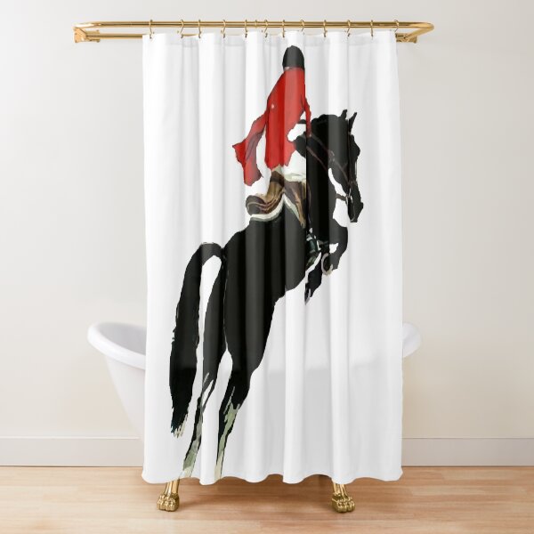 Item preview, Vintage Fox Hunt Rider Jumping Red Coat designed and sold by BlackGloveDsign.