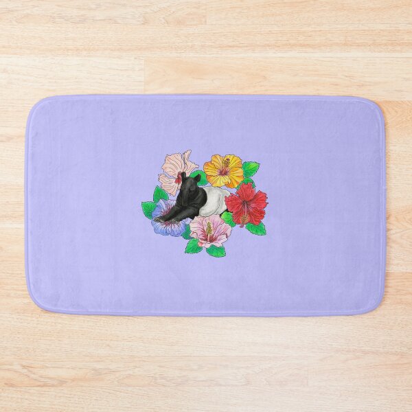 Item preview, Malayan Tapir and Hibiscus - Blue Violet designed and sold by YuNikDraw.