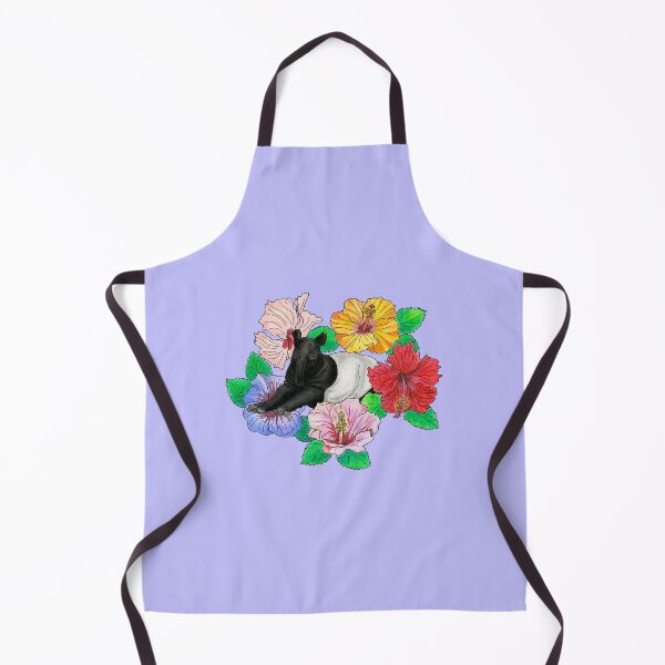 Item preview, Malayan Tapir and Hibiscus - Blue Violet designed and sold by YuNikDraw.