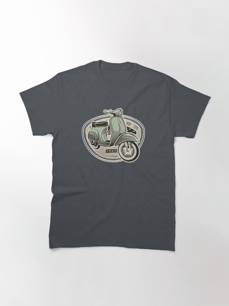 Thumbnail 2 of 7, Classic T-Shirt, Classic Italian Smallframe scooter designed and sold by DoubleGood.