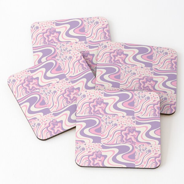 Item preview, Trippy Patchwork Collage Retro Aesthetic Abstract Pattern Pink and Purple designed and sold by kierkegaard.
