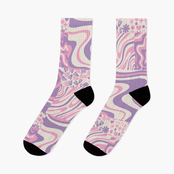 Item preview, Trippy Patchwork Collage Retro Aesthetic Abstract Pattern Pink and Purple designed and sold by kierkegaard.