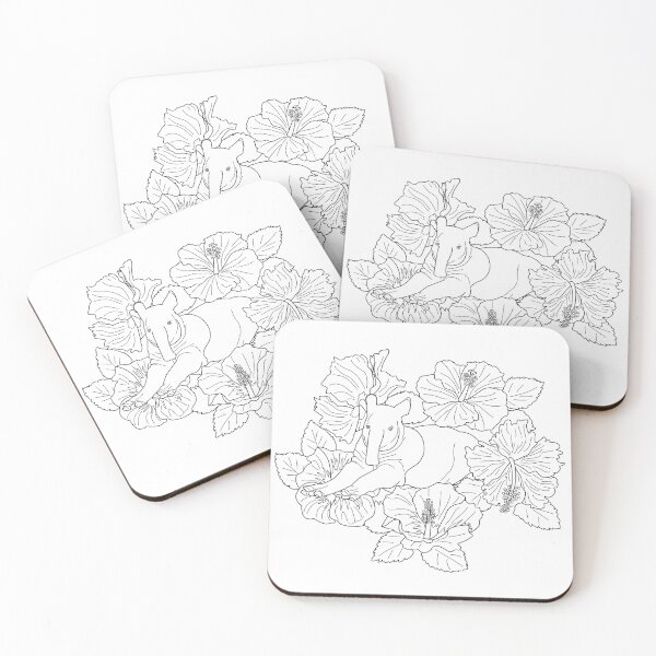 Item preview, Malayan Tapir and Hibiscus designed and sold by YuNikDraw.