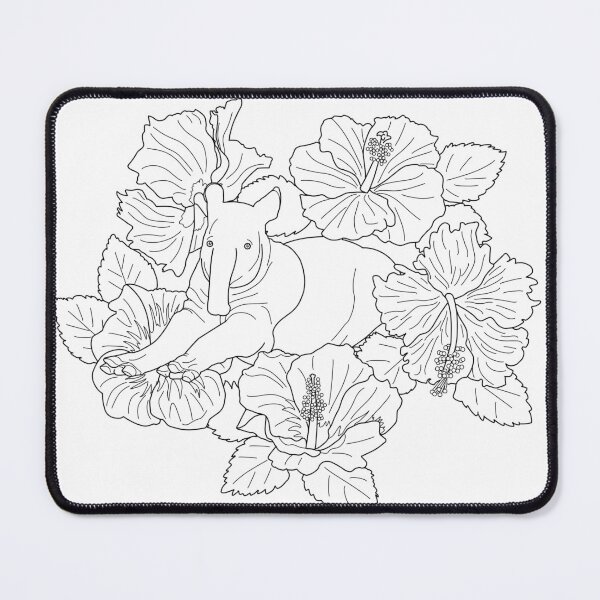 Item preview, Malayan Tapir and Hibiscus designed and sold by YuNikDraw.