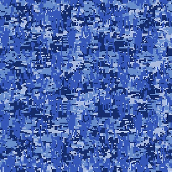 “Navy Blue Digital Camo” Posters by Garaga | Redbubble