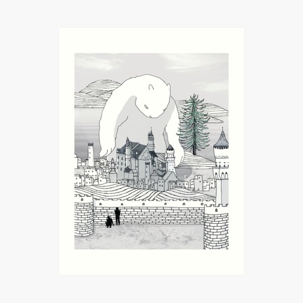 Bear with Castle Art Print