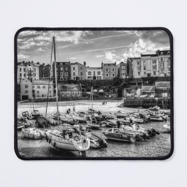 Item preview, Tenby Harbour Boats, Black And White designed and sold by Paul Thompson Photography.