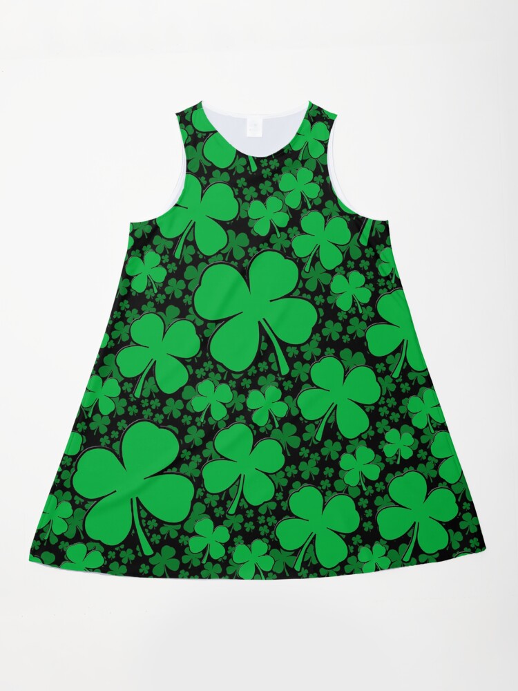 green dress for st patrick's day Sample Green 'Lucky' St. Patricks Day Charm Necklace Short Sleeve Dress