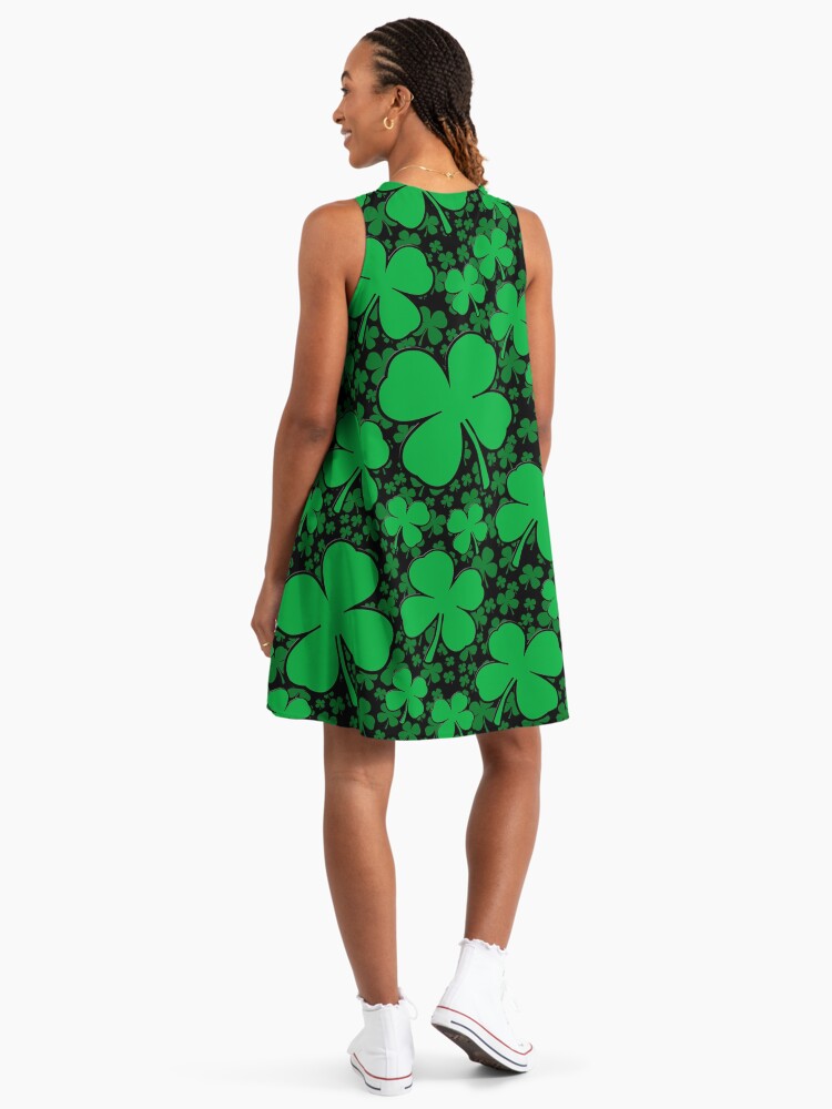 A Shamrock Field For St Patrick's Day St Patricks Day A-Line Dress