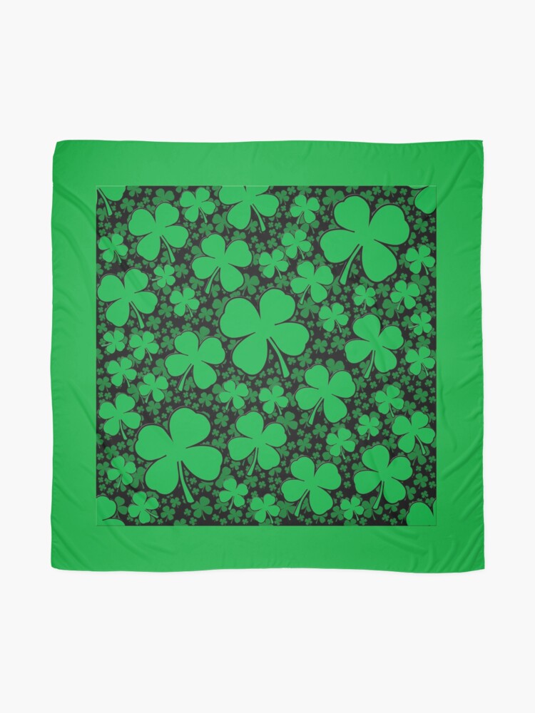 Alternate view of A Shamrock Field for St Patrick's Day Scarf