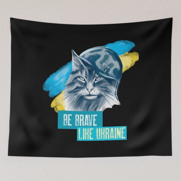 Item preview, Be Brave Like Ukraine Cat   designed and sold by HinTatCustoma.