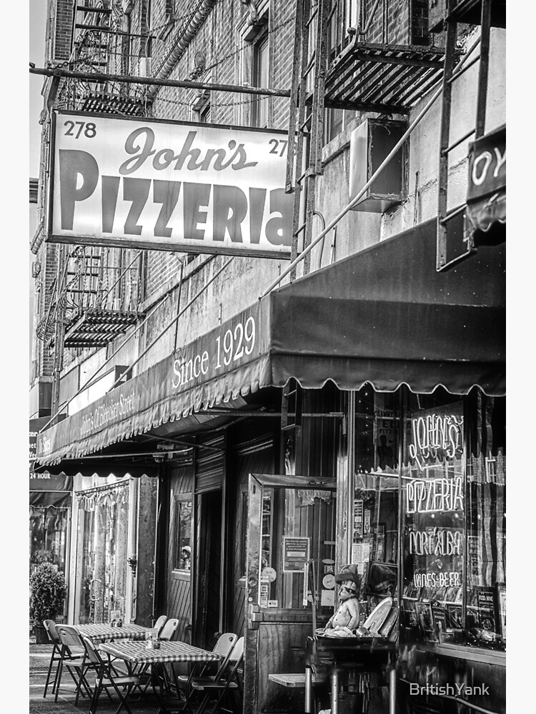 "John's Famous Pizza from 1929. Greenwich Village, Bleecker Street, NYC
