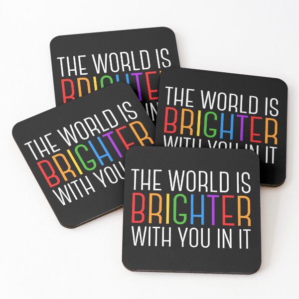 Item preview, The World is Brighter with You In It | Motivational Quote designed and sold by Epic Love Designs.
