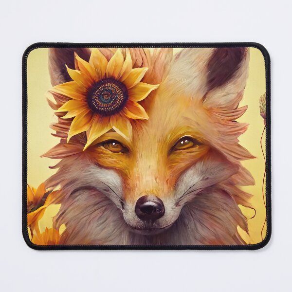 Item preview, fox with sunflower designed and sold by IA-Power.