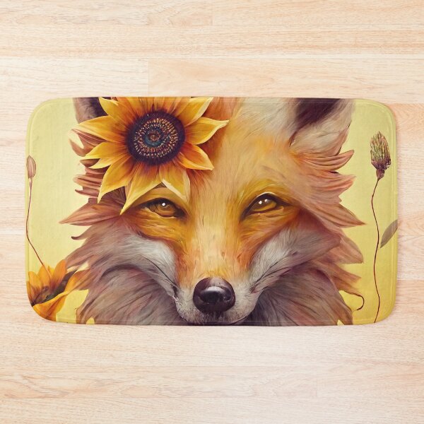 Item preview, fox with sunflower designed and sold by IA-Power.
