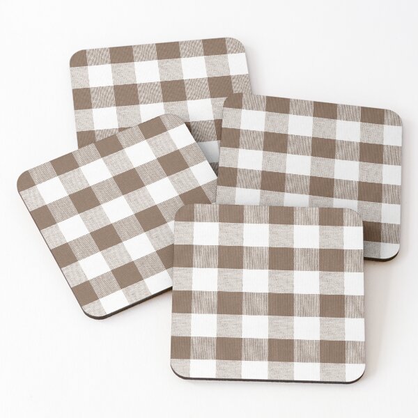 Item preview, Dark Emperador brown gingham designed and sold by coverinlove.