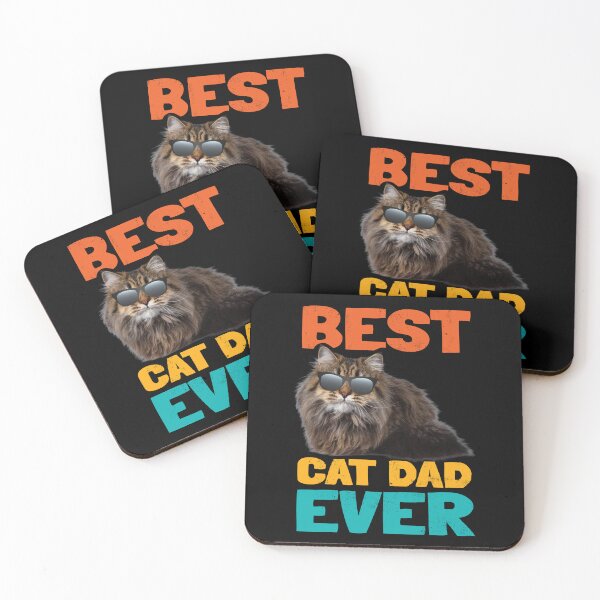 Item preview, Best Cat Dad Cat in Sunglasses Crazy Cat Dad Long Hair designed and sold by ibeargifts.