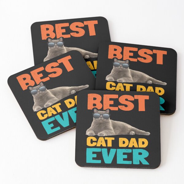 Item preview, Best Cat Dad Cat in Sunglasses Crazy Cat Dad Short Hair designed and sold by ibeargifts.
