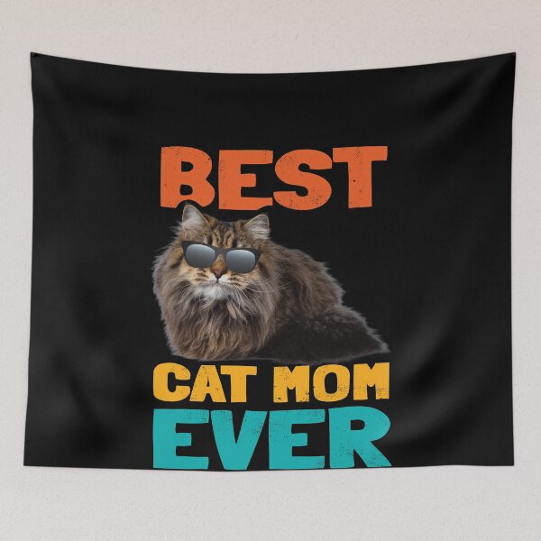 Item preview, Best Cat Mom Cat in Sunglasses Crazy Cat Lady Long Hair designed and sold by ibeargifts.