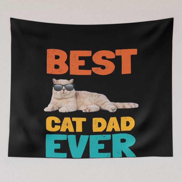 Item preview, Best Cat Dad Cat in Sunglasses Crazy Cat Lady Short hair Beige designed and sold by ibeargifts.