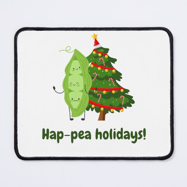 Item preview, Happy Holidays! Hap-pea holidays! Food pun designed and sold by GoodMoodFood.