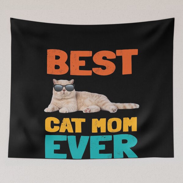 Item preview, Best Cat Mom Cat in Sunglasses Crazy Cat Lady Short hair Beige designed and sold by ibeargifts.