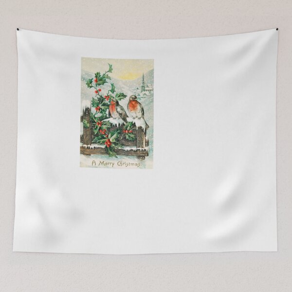 Item preview, Postal navideña vintage con petirrojos designed and sold by Oldetimemercan.
