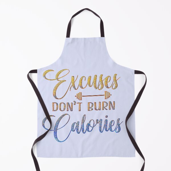 Item preview, Excuses Don't Burn Calories. [Workout Motivation.] Gorgeous Blue and Gold Mosaic Lettering. designed and sold by CristalleLisa.
