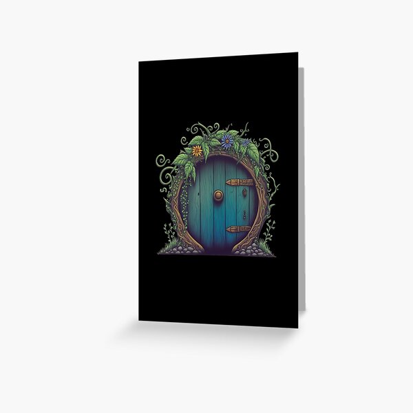 Belle Porte Ronde - Noir - Fantaisie Carte de vœux
