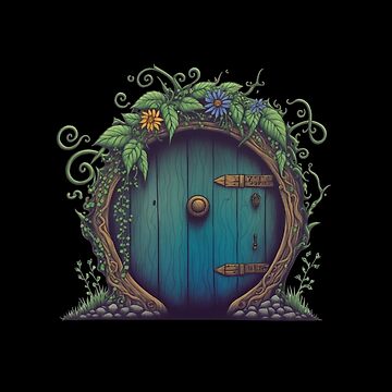 Vorschaubild zum Design Schöne runde Tür - Schwarz - Fantasy von Fenay Designs