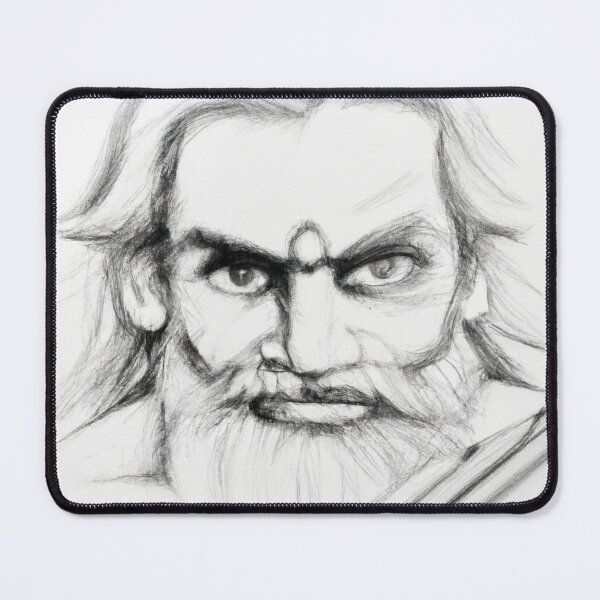 Item preview, Badass Yogi pencil drawing, Yoga and meditation designed and sold by Ioana1.