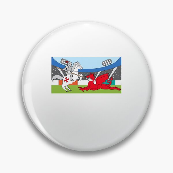 Item preview, St George of England Defeating Welsh Dragon - Wales England Rugby 6 Nations Cymru World Cup Football designed and sold by raretshirtsuk.