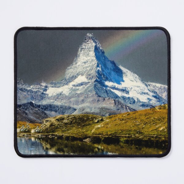 Item preview, Matterhorn Mountain Switzerland Zermatt, European Swiss Alps Mountains, Winter Matterhorn Landscape Oil Paint, Switzerland Highest Peak designed and sold by Paintcorner.