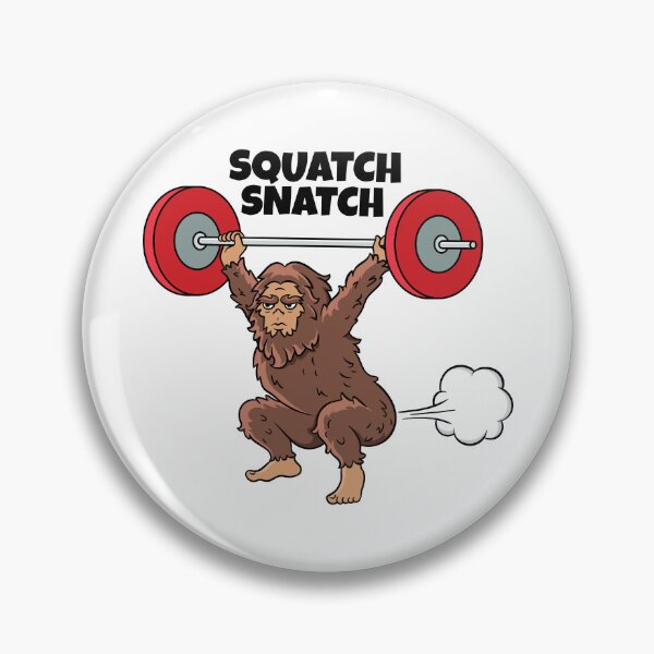 Item preview, Squatch Snatch Sasquat, Bigfoot Lifting Barbell Weight designed and sold by Maria Garcia.