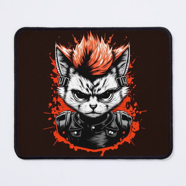 Item preview, Punk Cat Police Curtis is on duty | Digital art | Cat lover gift designed and sold by AsabIIArt.
