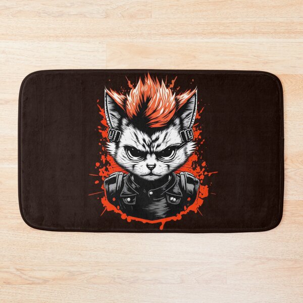 Item preview, Punk Cat Police Curtis is on duty | Digital art | Cat lover gift designed and sold by AsabIIArt.