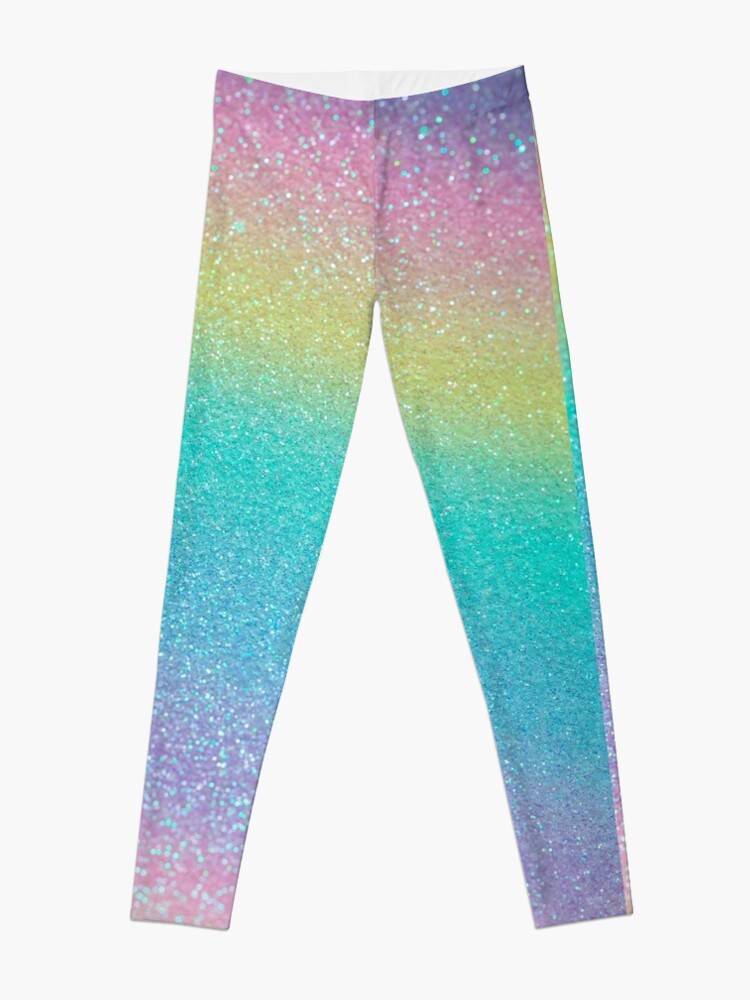 Pretty Pastel Rainbow Ombre Gradient Stardust Leggings for Sale