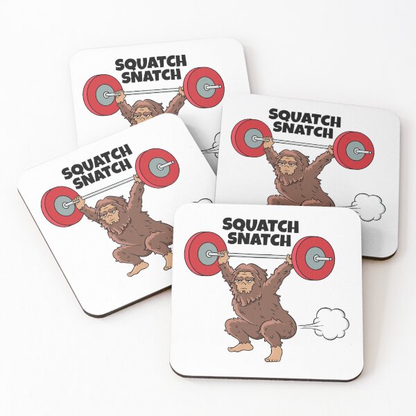 Item preview, Squatch Snatch Sasquat, Bigfoot Lifting Barbell Weight designed and sold by Maria Garcia.