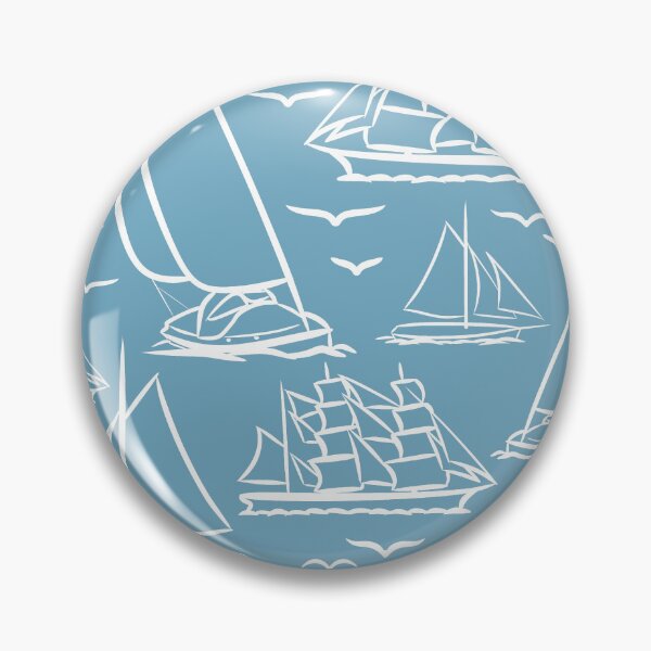 Item preview, Light Blue Classic Boats Pattern Version 2 designed and sold by seasprayart.