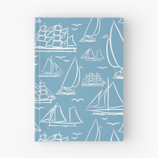 Item preview, Light Blue Classic Boats Pattern Version 2 designed and sold by seasprayart.