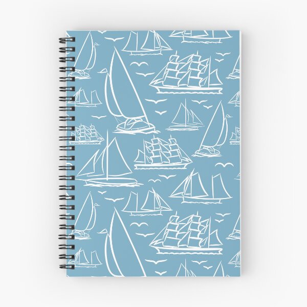 Item preview, Light Blue Classic Boats Pattern Version 2 designed and sold by seasprayart.