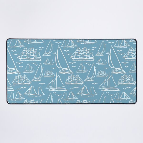 Item preview, Light Blue Classic Boats Pattern Version 2 designed and sold by seasprayart.