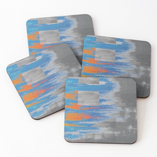 Item preview, Geometrical water in Grey and Orange designed and sold by BlackArtichoke.