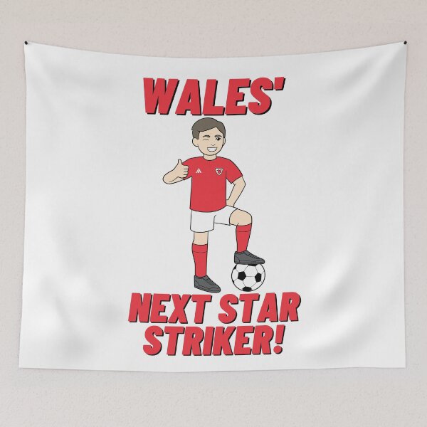 Item preview, Wales' Next Star Striker - Great Kids Child Children Christmas Present Football Design - Wales Welsh Cymru National Team Soccer World Cup 2022 Qatar designed and sold by raretshirtsuk.