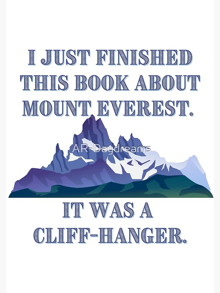 "Book about Mount Everest Version 1" Poster for Sale by ARDaydreams