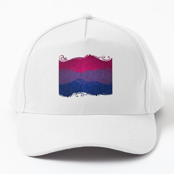 Aperçu de l'œuvre Drapeau de la fierté bisexuelle en forme de tourbillon et de fantaisie créée et vendue par LiveLoudGraphic.