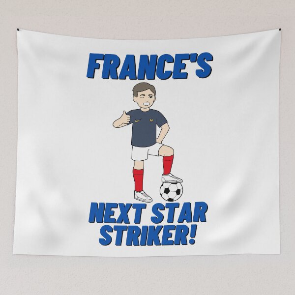 Item preview, France's Next Star Striker - Great Kids Child Children Christmas Present Football Design - Francais French National Team Soccer World Cup 2022 Qatar designed and sold by raretshirtsuk.