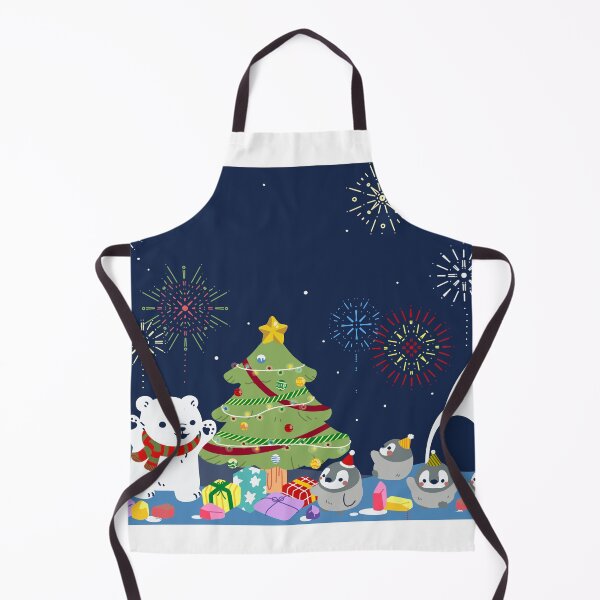 Item preview, Christmas and New Year Celebration with Polar and Penguin designed and sold by barkandwooffle.