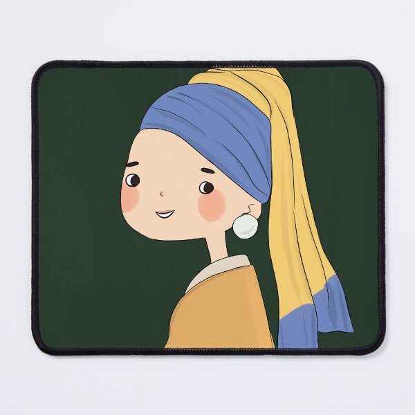 Item preview, cute girl with a pearl earring designed and sold by ArtsByAsia.